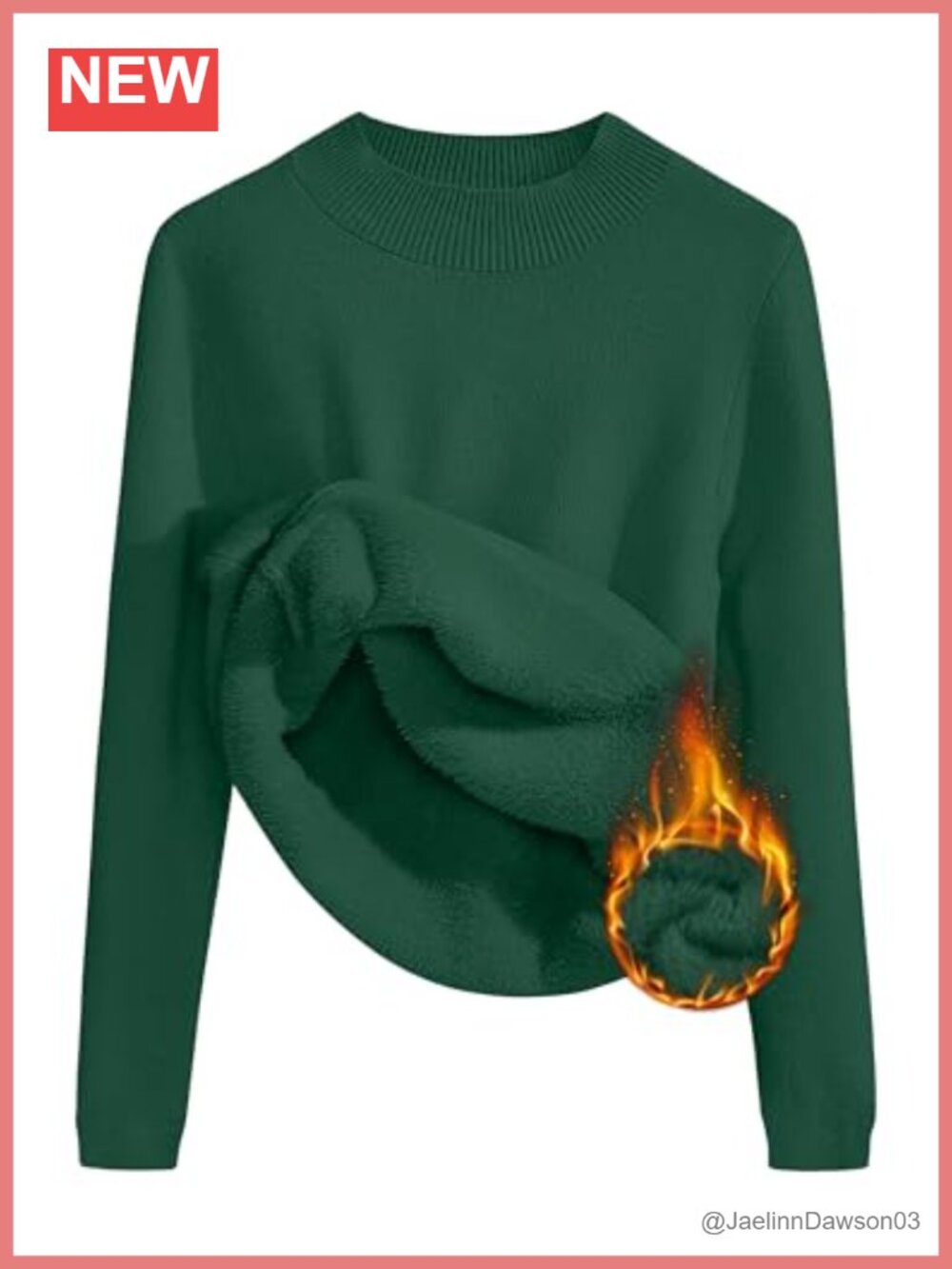 Womens Fleece Sherpa Lined Turtleneck Pullover Sweater Winter Warm